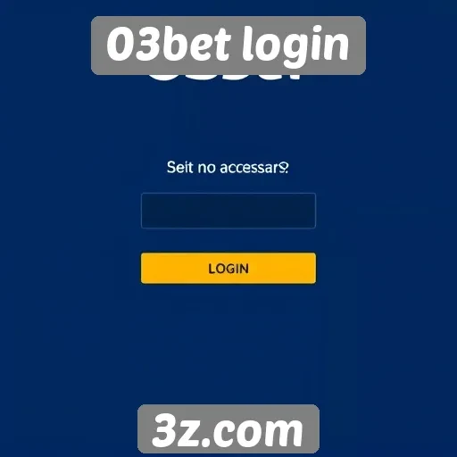 Tutorial sobre como acessar o 03bet login